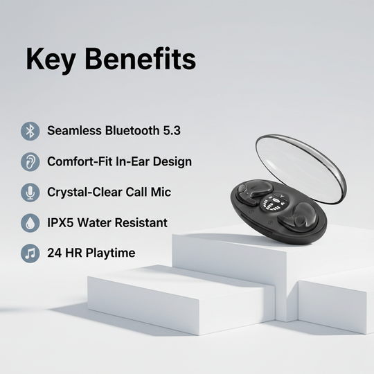 In-Ear Headphones - Wireless Design - Bluetooth Connectivity