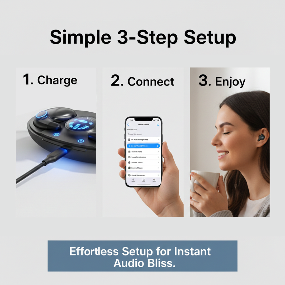 In-Ear Headphones - Wireless Design - Bluetooth Connectivity