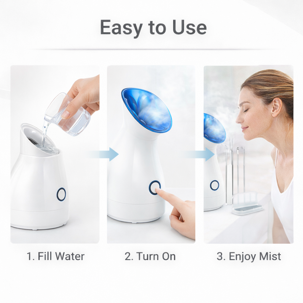 Facial Steamer - Nano Ionic - Ultrasonic Vaporiser