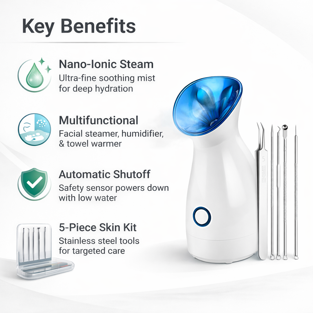 Facial Steamer - Nano Ionic - Ultrasonic Vaporiser