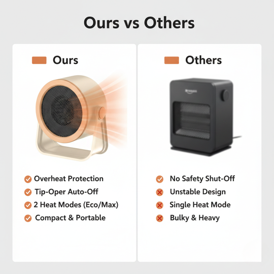 Fan Heater - Compact Design - Multi-Mode Function