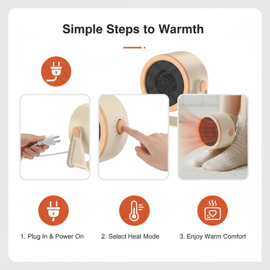 Fan Heater - Compact Design - Multi-Mode Function