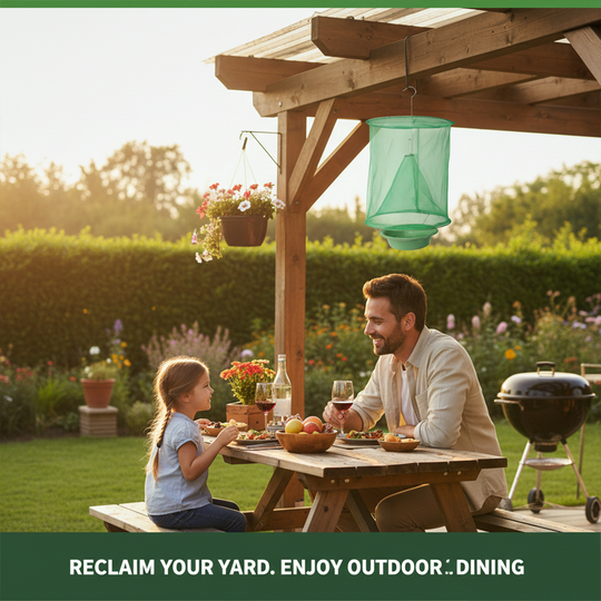 Fly Trap - Outdoor Reusable - Hanging Cage