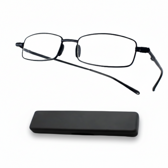 Folding Reading Glasses - Compact Design - Stainless Steel