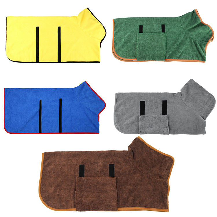 Dog Bathrobe - Quick-Drying - Adjustable Fit