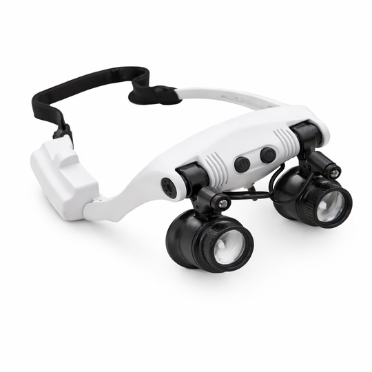 Headband Magnifier - LED Light - Interchangeable Lenses