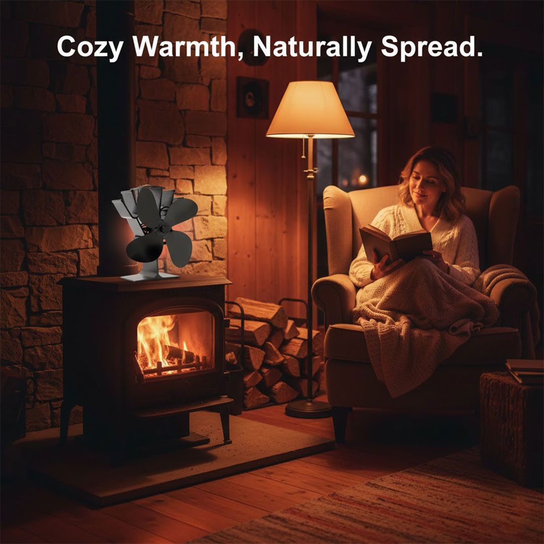 Heat Activated Stove Fan - Fireplace Fan - Wood Stove