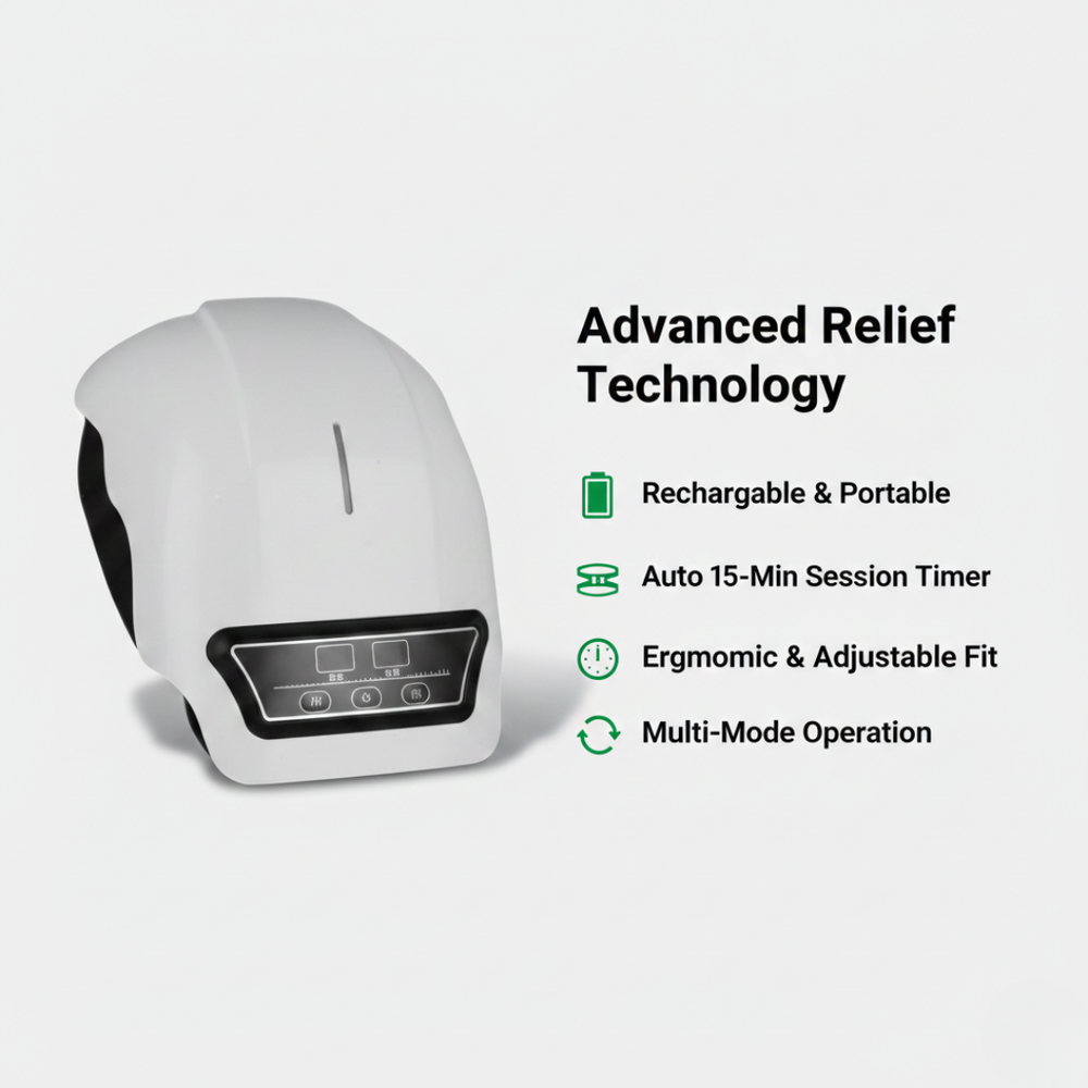 Heat Function Knee Massager - Vibration Mode - Red Light