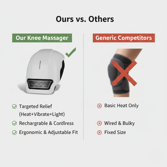Heat Function Knee Massager - Vibration Mode - Red Light