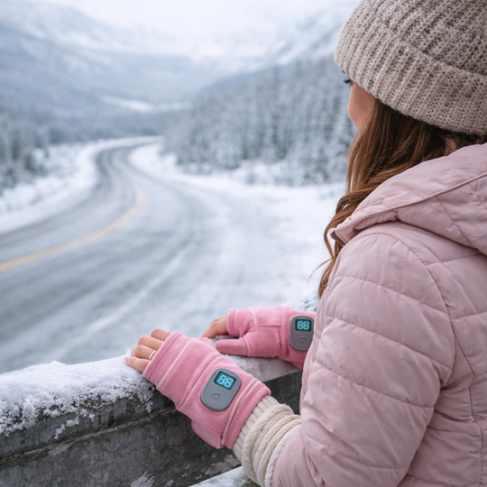 Heated Gloves - USB Rechargeable - Fingerless Design