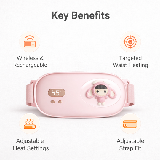 Heating Waist Band - Wireless Design - USB Rechargeable
