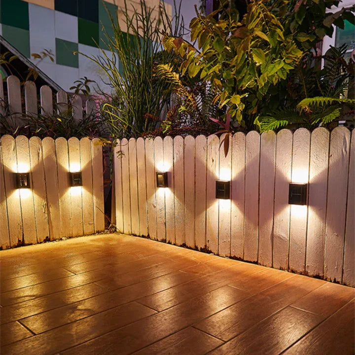 LED Solar Wall Lights - Wireless Outdoor - Automatic Lighting - Luvonic