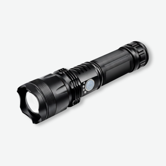 LED Flashlight - Rechargeable Torch - Zoom Function