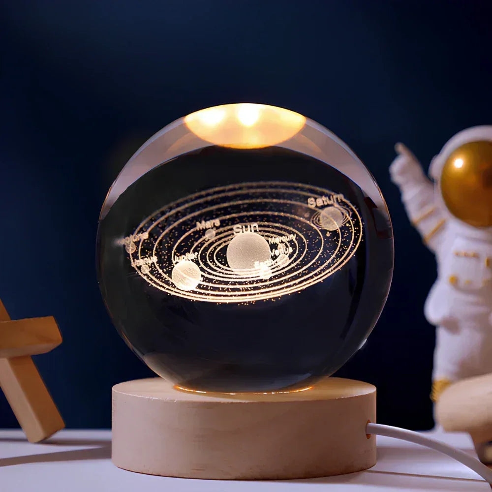 LED Night Light - 3D Crystal Sphere - USB Powered