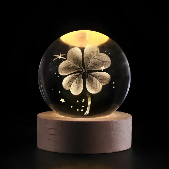 LED Night Light - 3D Crystal Sphere - USB Powered