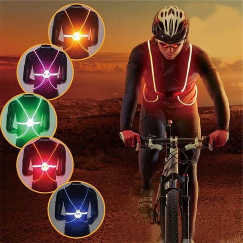 LED Safety Vest - Reflective Light - Adjustable Strap