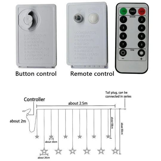LED Star Garland - Decorative Lighting