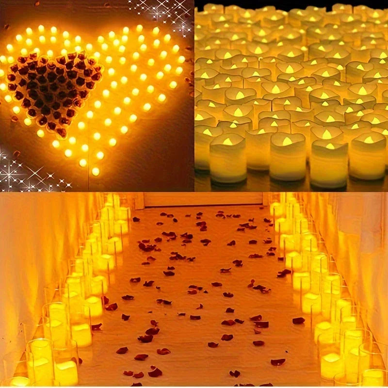 LED Tea Lights - Battery Operated - Flameless Candles - Luvonic