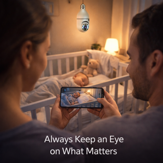 Light Bulb Camera - Indoor Outdoor - WiFi Monitoring