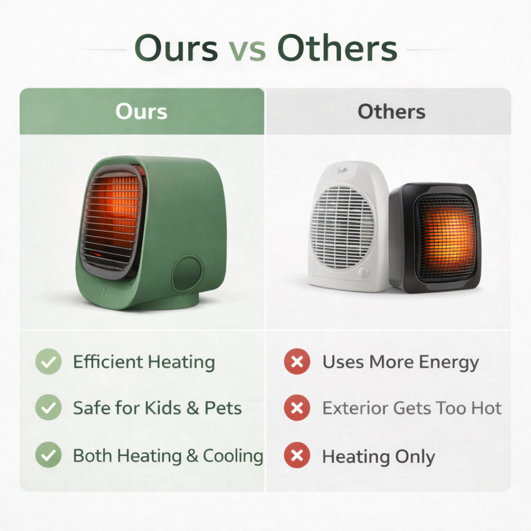 Low-Energy Fan Heater - Efficient Heating - Cooling Function