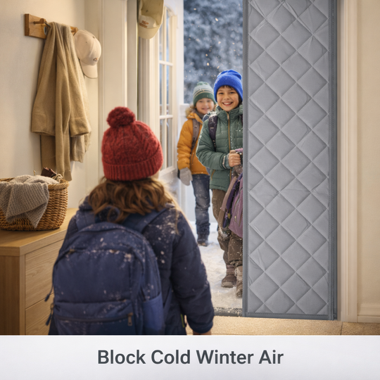 Magnetic Door Insulation Curtain - Temperature Control - Draft Blocking