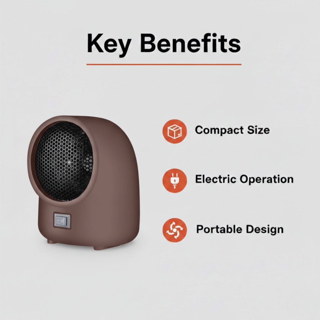 Mini Heater - Compact Design - Indoor Use