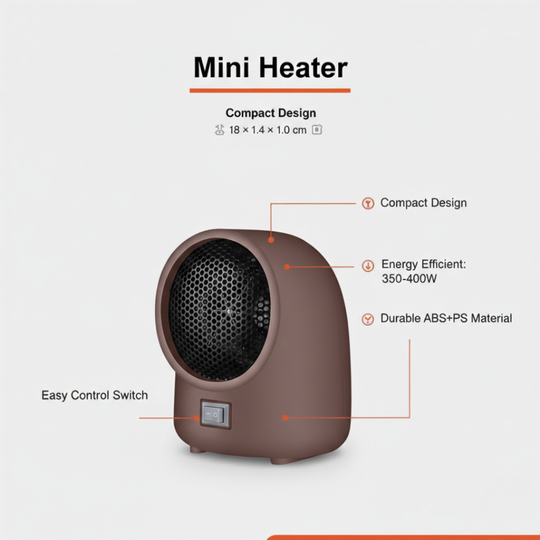 Mini Heater - Compact Design - Indoor Use