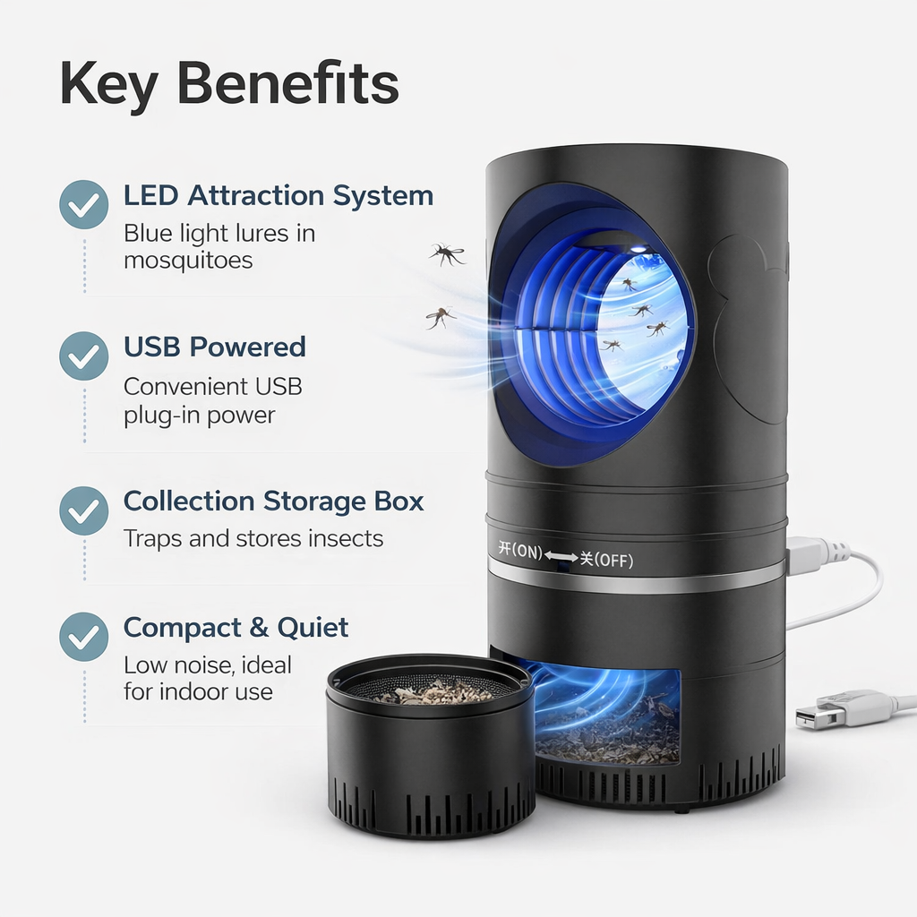 Mosquito Killer Lamp - LED Attraction - USB Powered