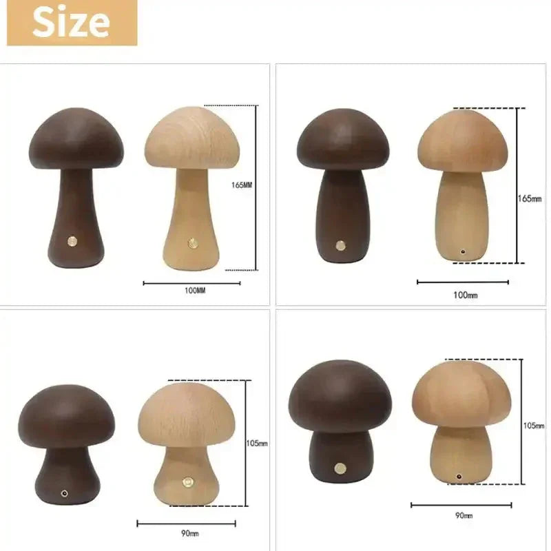 Mushroom Night Light - Touch Control - Rechargeable - Luvonic