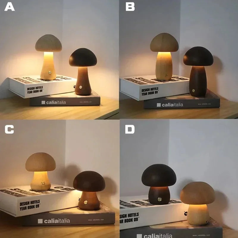 Mushroom Night Light - Touch Control - Rechargeable - Luvonic