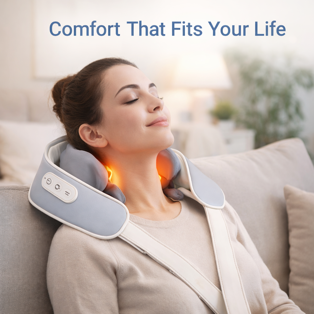 Neck Shoulder Massager - Heat Function - Wearable Design