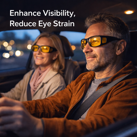 Night Vision Glasses - Anti Glare - Over Eyeglasses