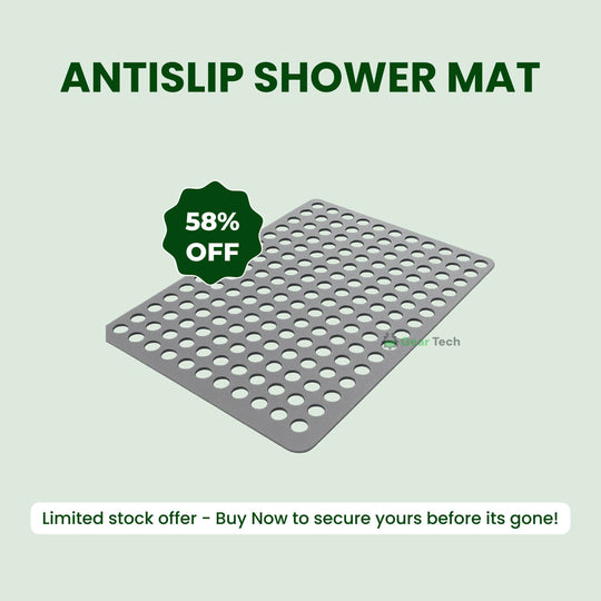 Non-Slip Shower Mat - Anti-Slip Design - Easy to Clean
