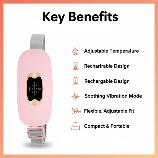 Heating Belt - Adjustable Design - USB Rechargeable