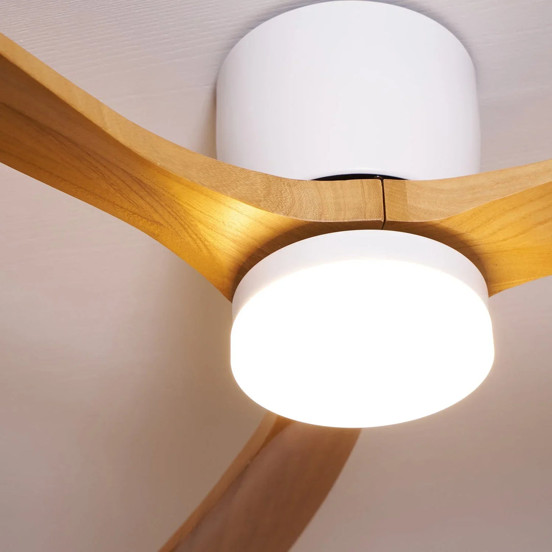 Ceiling Fan Light - Wooden Blades - LED Lighting - Luvonic