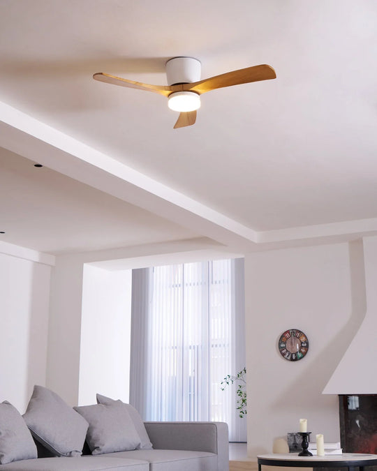Ceiling Fan Light - Wooden Blades - LED Lighting - Luvonic