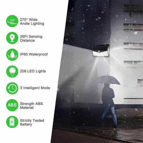 Outdoor Solar Motion Sensor Light – 3 Modes, All-Weather Design - Luvonic