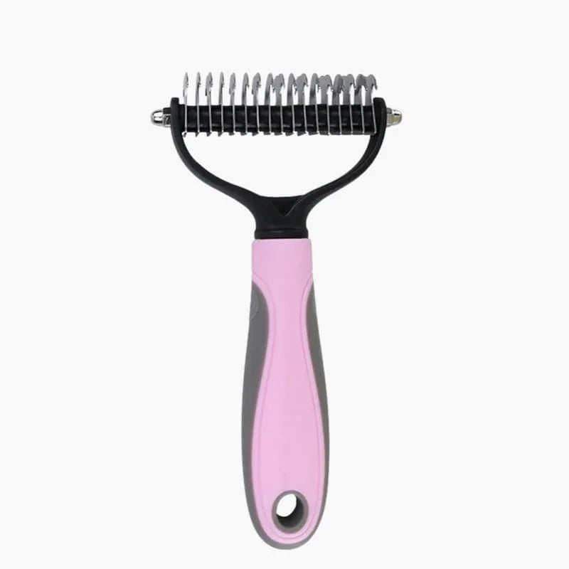 Pet Deshedding Brush - Gentle Grooming Tool - For Dogs and Cats
