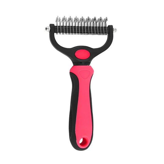 Pet Deshedding Brush - Gentle Grooming Tool - For Dogs and Cats