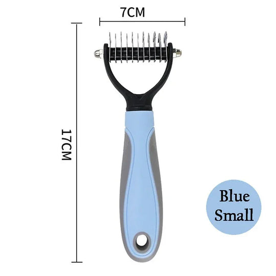 Pet Deshedding Brush - Gentle Grooming Tool - For Dogs and Cats