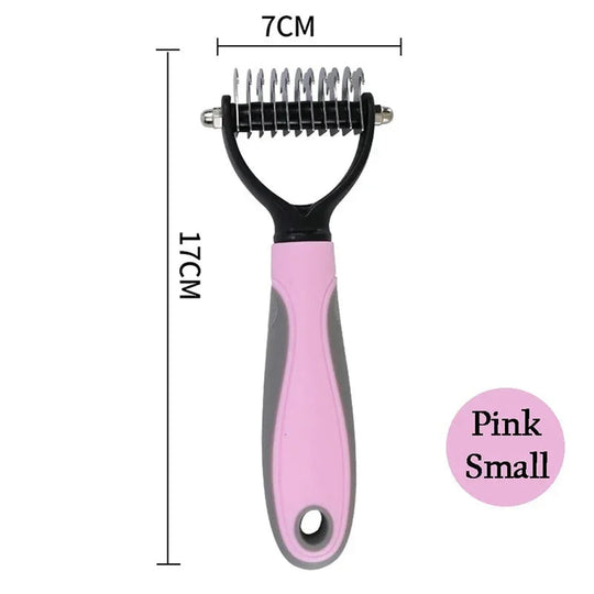 Pet Deshedding Brush - Gentle Grooming Tool - For Dogs and Cats