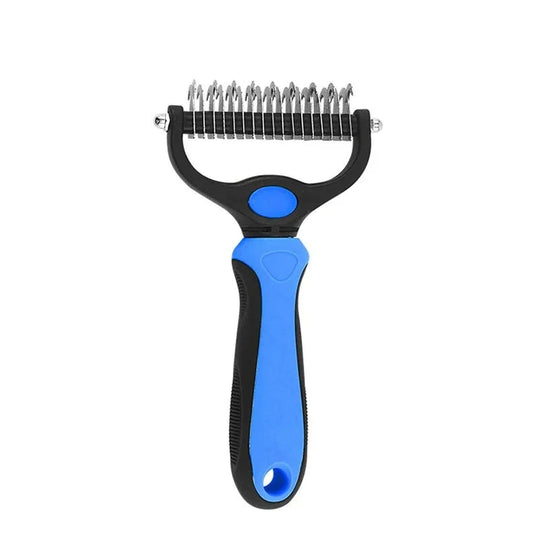Pet Deshedding Brush - Gentle Grooming Tool - For Dogs and Cats