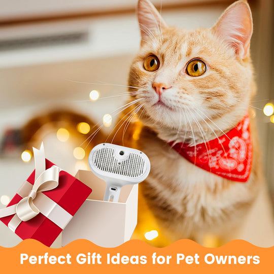 Pet Grooming Brush - Steam Spray - Self Cleaning
