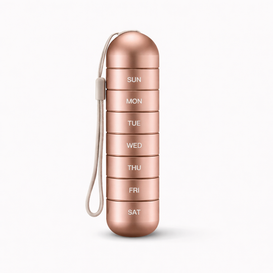 Pill Organizer - Portable Aluminium - Seven Day