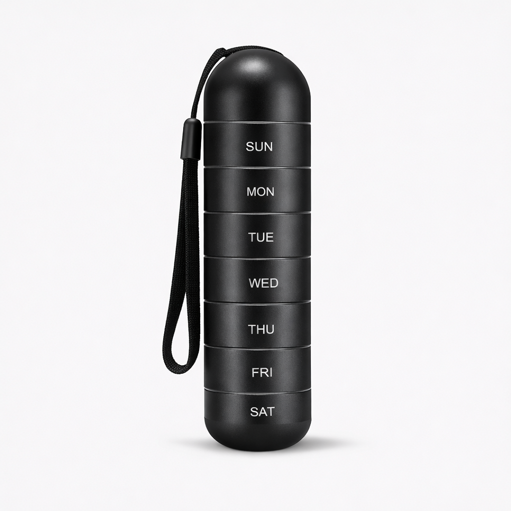 Pill Organizer - Portable Aluminium - Seven Day