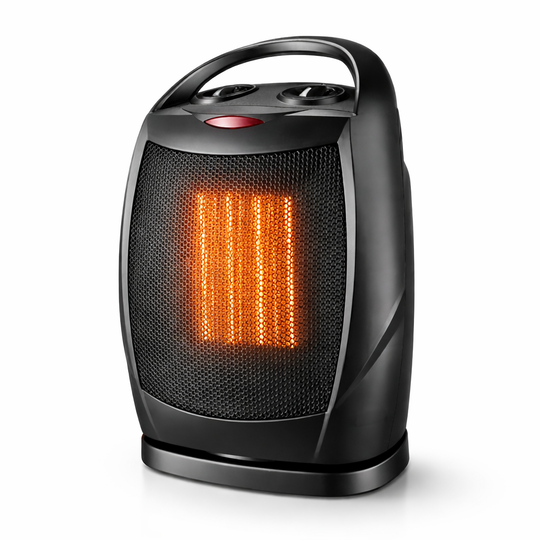 Portable Electric Heater - Quiet Oscillating Fan - Thermostat
