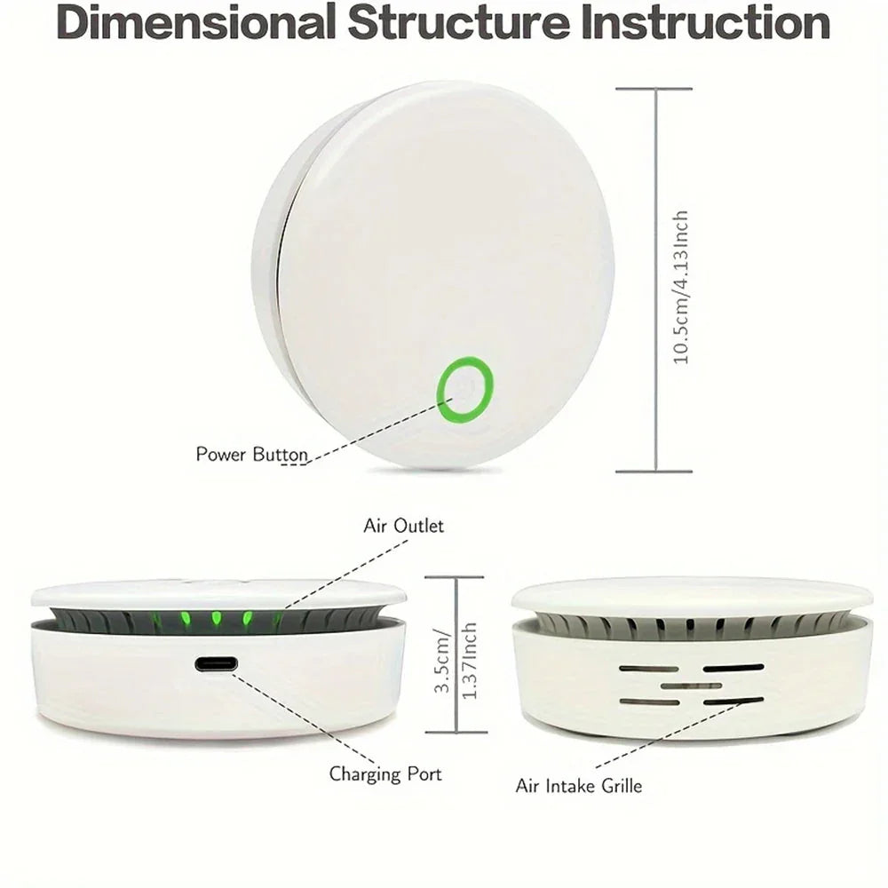 Portable Air Purifier - Odor Eliminator - Rechargeable