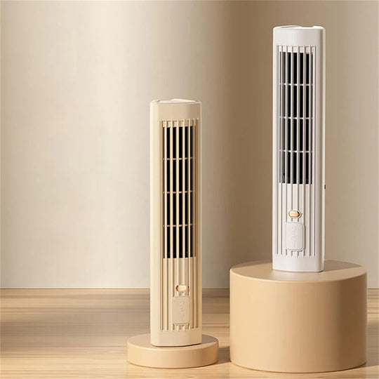 Portable Tower Fan - USB Rechargeable - Bladeless Design