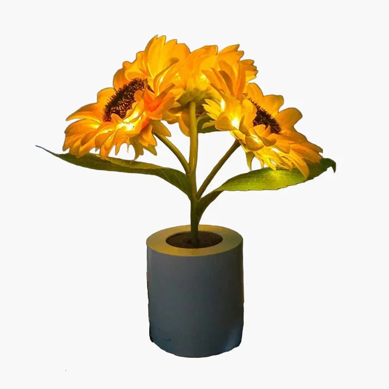 Rechargeable Night Light - LED Floral Design - Portable Lamp - Luvonic