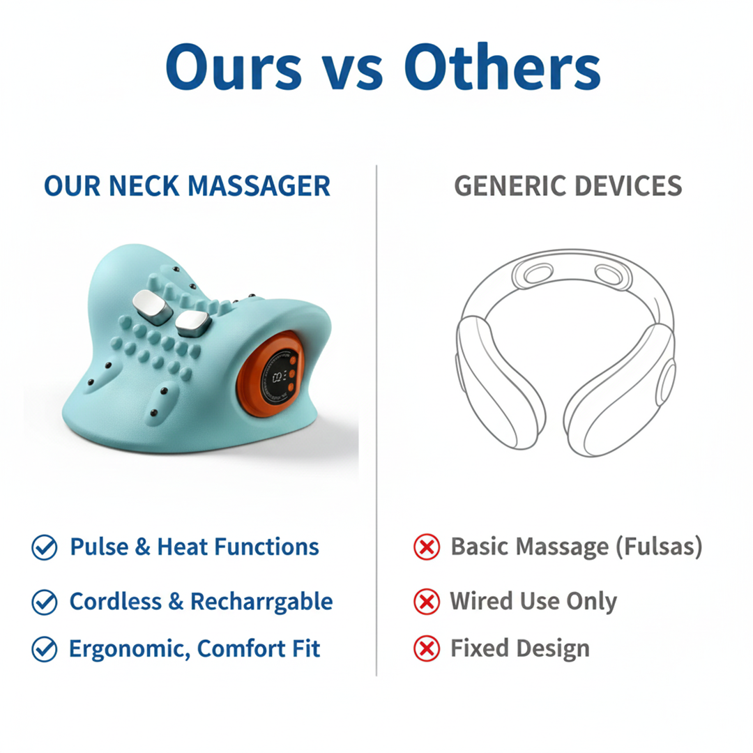 Neck Massager - Heat Function - Pulse Technology